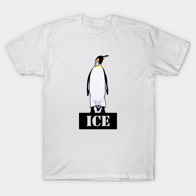 Penguin on ice T-Shirt by DarkoRikalo86